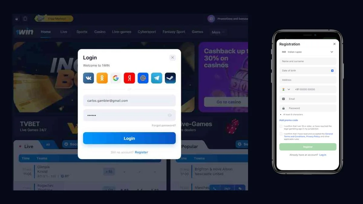 1win UK Review — Getting started: 1win registration and login